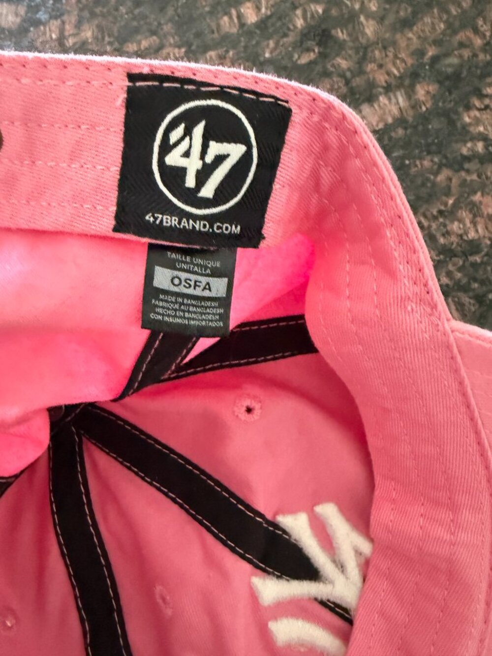 New Pink NY Adjustable Baseball Cap - Picture 4 of 4